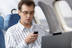 Man on aeroplane