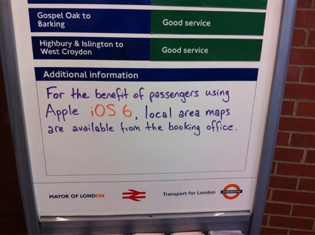 Apple Maps - London Train Station Finds The Funny Side