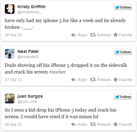 Broken iPhone 5 Reports Recorded On Twitter