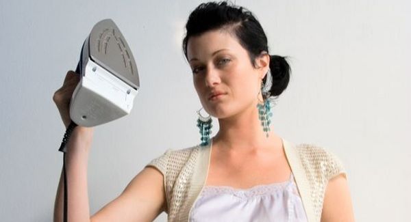 woman and iron