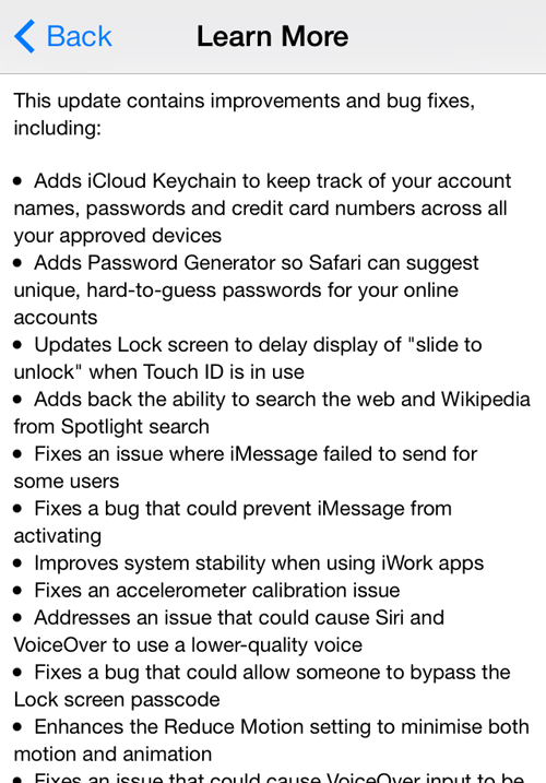 iOS 7 Page 1