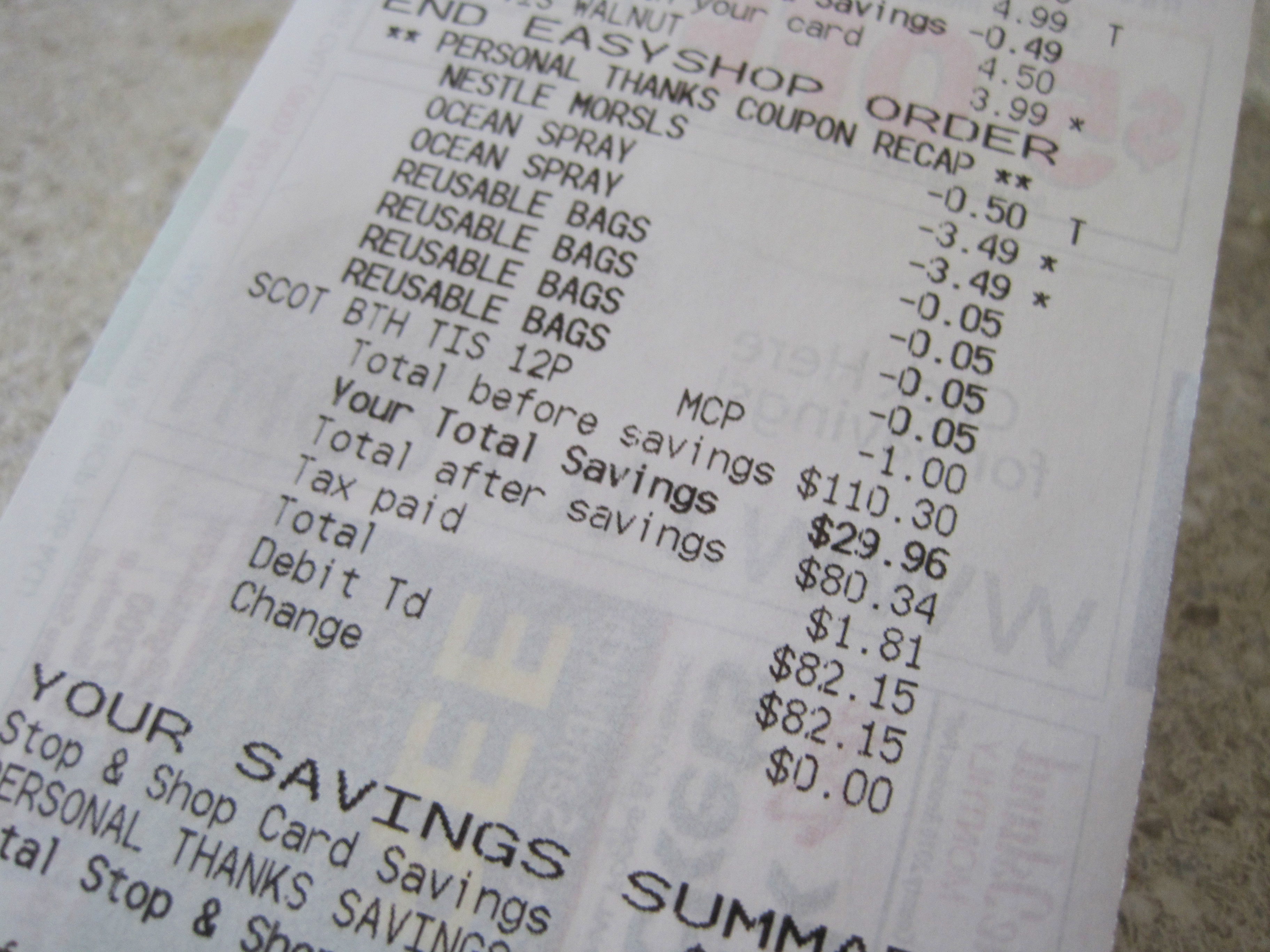 Shopping Bill
