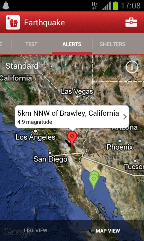 earthquake app