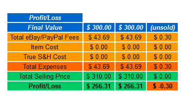 Profit and Loss eBay