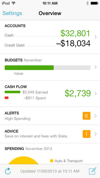 Mint Personal Finance app
