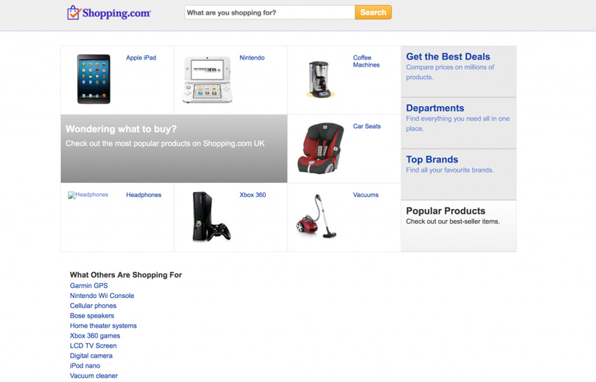 Shopping.com Price Comparison Site