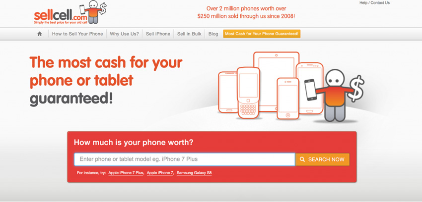 SellCell.com Mobile Phone Trade-In Comparison Site