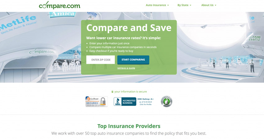 Compare.com Insurance Price Comparison Site