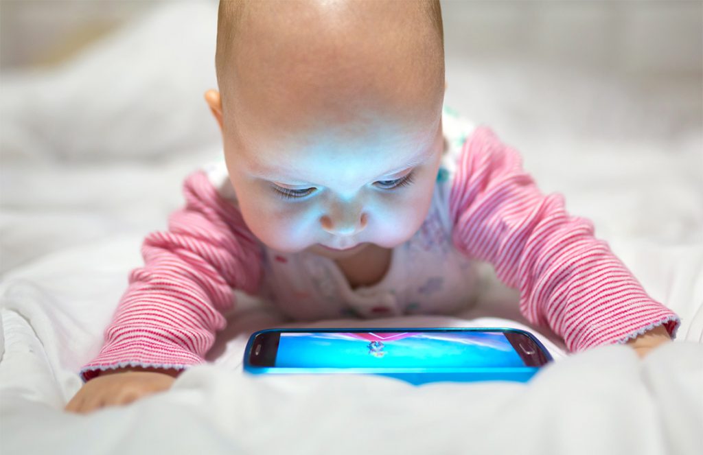 Baby Using Phone