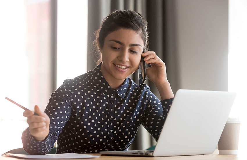 Smiling Young Indian Business Woman